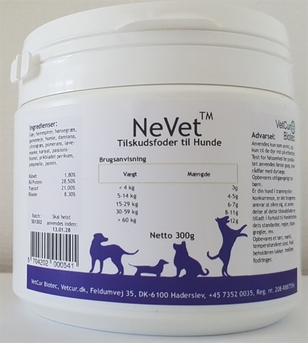 Vetcur Nevet Pulver – Naturligt Kosttilskud til Hunde 300g
