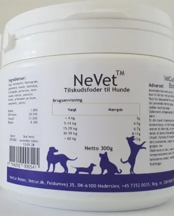 Vetcur Nevet Pulver til Hunde - Stressstøtte 300g