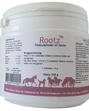 Vetcur Rootz Pulver – Naturligt Hestetilskud 300g