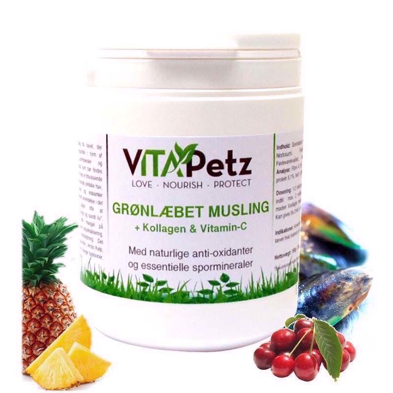 Vitapetz Grønlæbet Musling med Kollagen og C-vitamin 150g