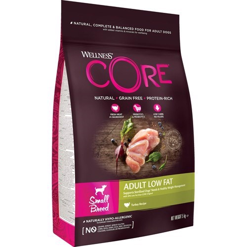 Wellness Core Low Fat Hundefoder til Små Racer 10 kg