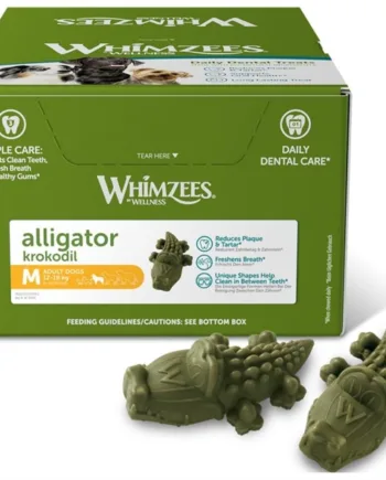 Whimzees Alligator Tandsticks – 65 Stk Tilbud til Hund