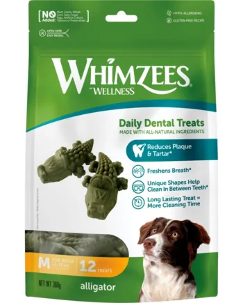 Whimzees Alligator Tandrensende Godbidder – 12 Stk Snack
