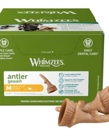 Whimzees Antler Tandpleje til Hunde – 66 Stk Kasse tilbud!