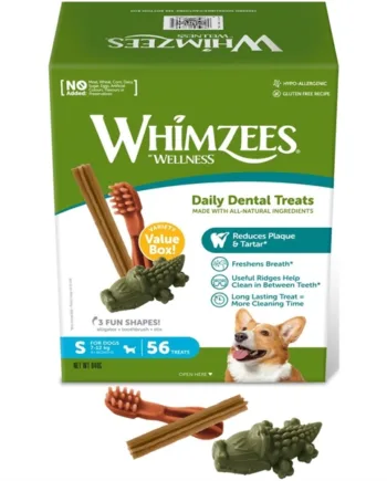 Whimzees Tyggepinde Mix Box til Små Hunde – 56 Stk