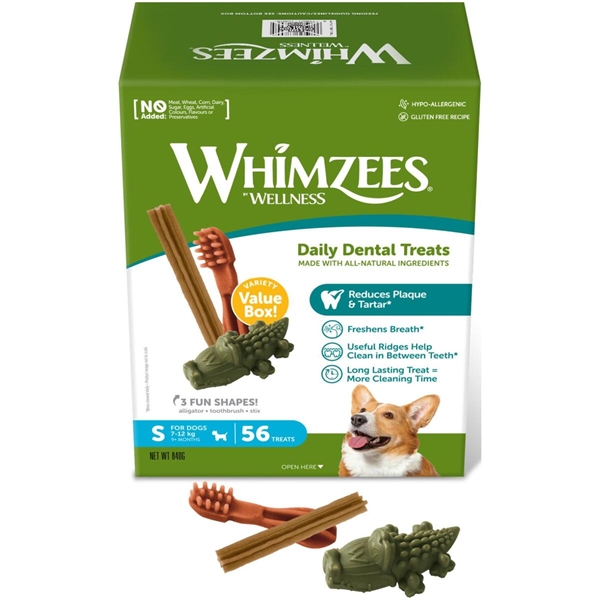 Whimzees Tyggepinde Mix Box til Små Hunde – 56 Stk