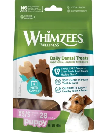 Whimzees Hvalpe Tandgodbidder – Naturlig Mundpleje 28 Stk