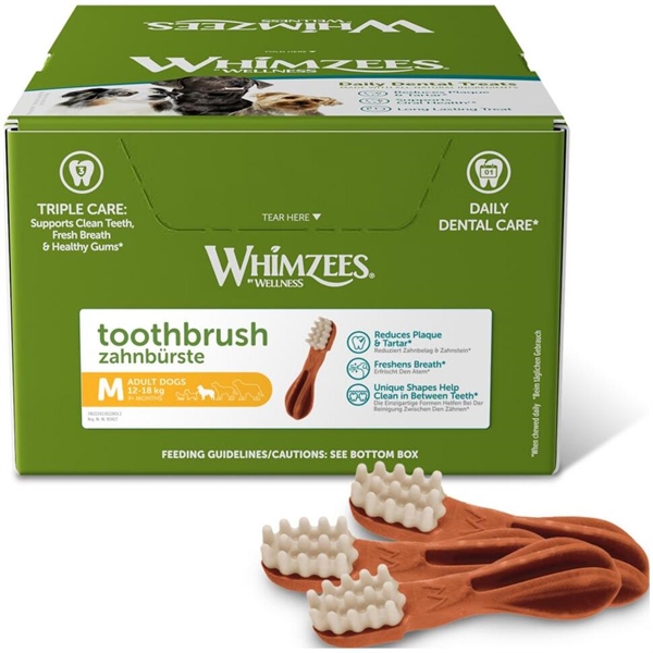 Whimzees Tandbørste Dental Treat – 75 Stk til Hundens Tandpleje