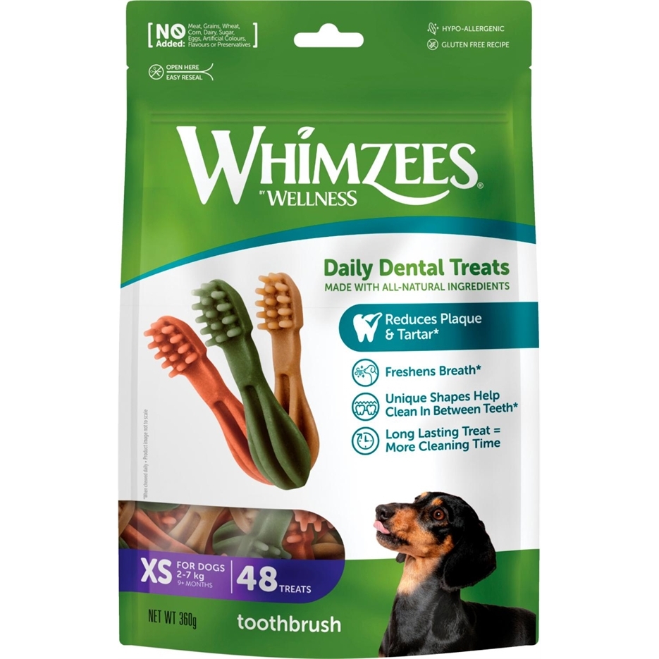 Whimzees Tandbørster Stjerne XS - 48 stk. til hunde