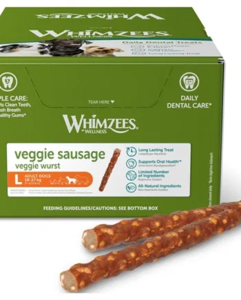 Whimzees Veggie Pølser – Sund Snack til Hunde, 50 Stk