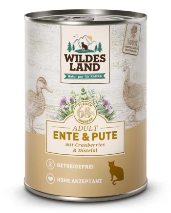 Wildes Land Kattemad med And, Kalkun & Tranebær 400g