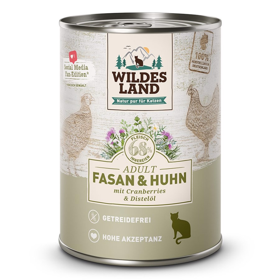 Wildes Land Kattemad med Fasan og Kylling 400g - Sund kost!