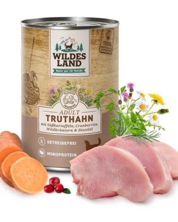 Wildes Land Kalkun Dåsemad 400g – Kornfrit Hundefoder