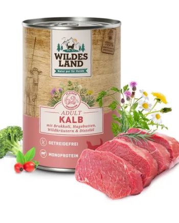 Wildes Land Kalv Dåsemad 400g - Kornfrit Hundefoder Tilbud!