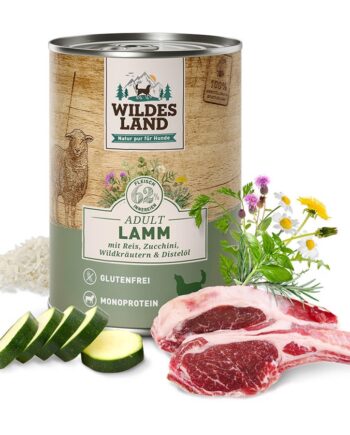 Wildes Land Classic Lam Dåsemad til Hunde 400g - Kvalitet!