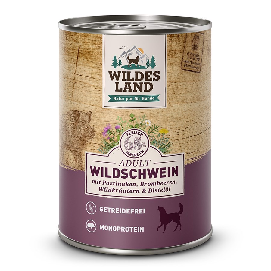 Wildes Land Vildsvin Dåsemad til Hunde 400g - Kvalitet Tilbud!