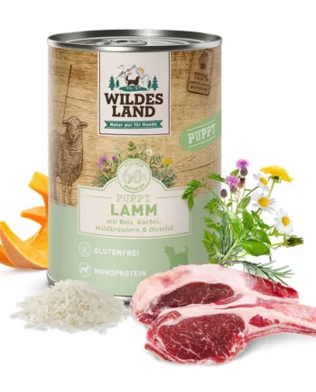Wildes Land Hvalpe Dåsemad med Lam og Ris 400g - Kvalitet!