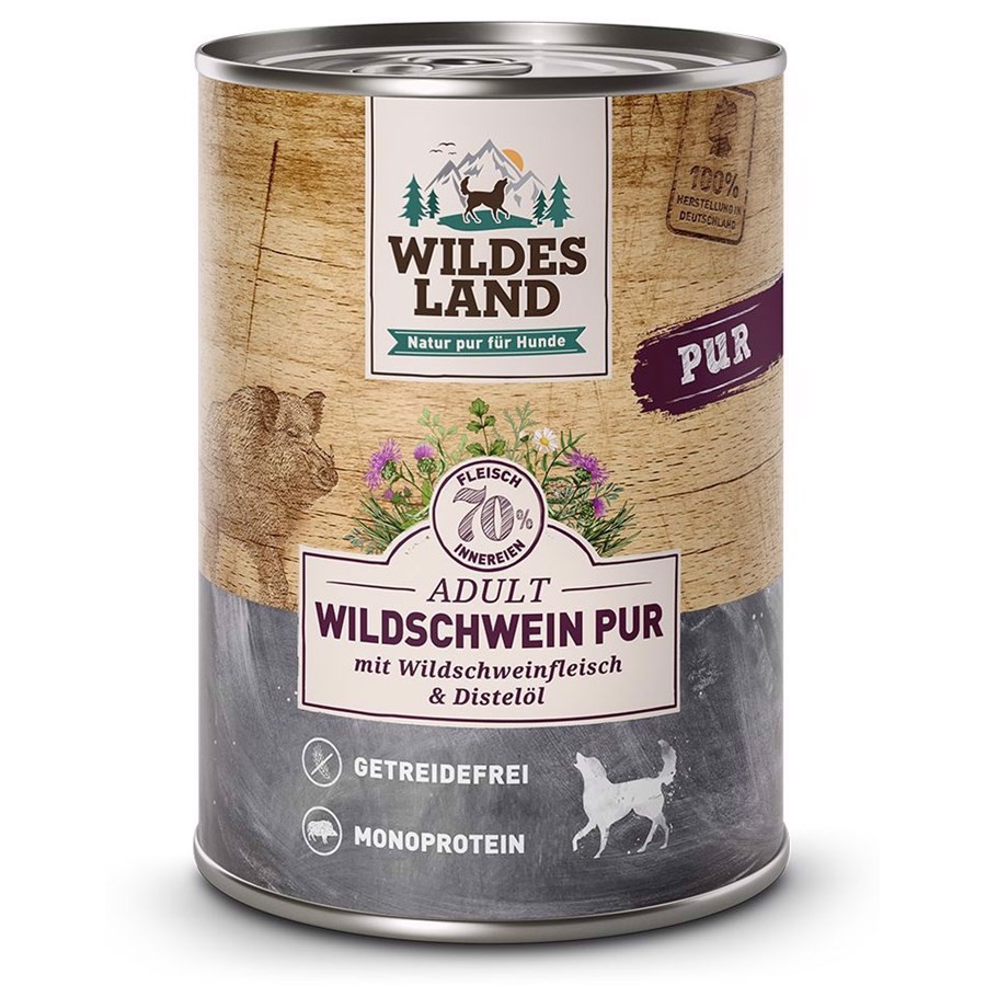 Wildes Land Vildsvin Dåsemad til Hunde 400g – Sund Fodring!