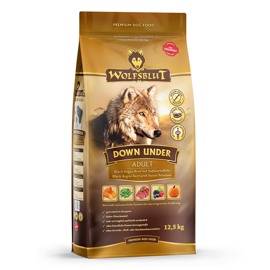 Wolfsblut Down Under Hundefoder med Oksekød 12 kg – Tilbud!