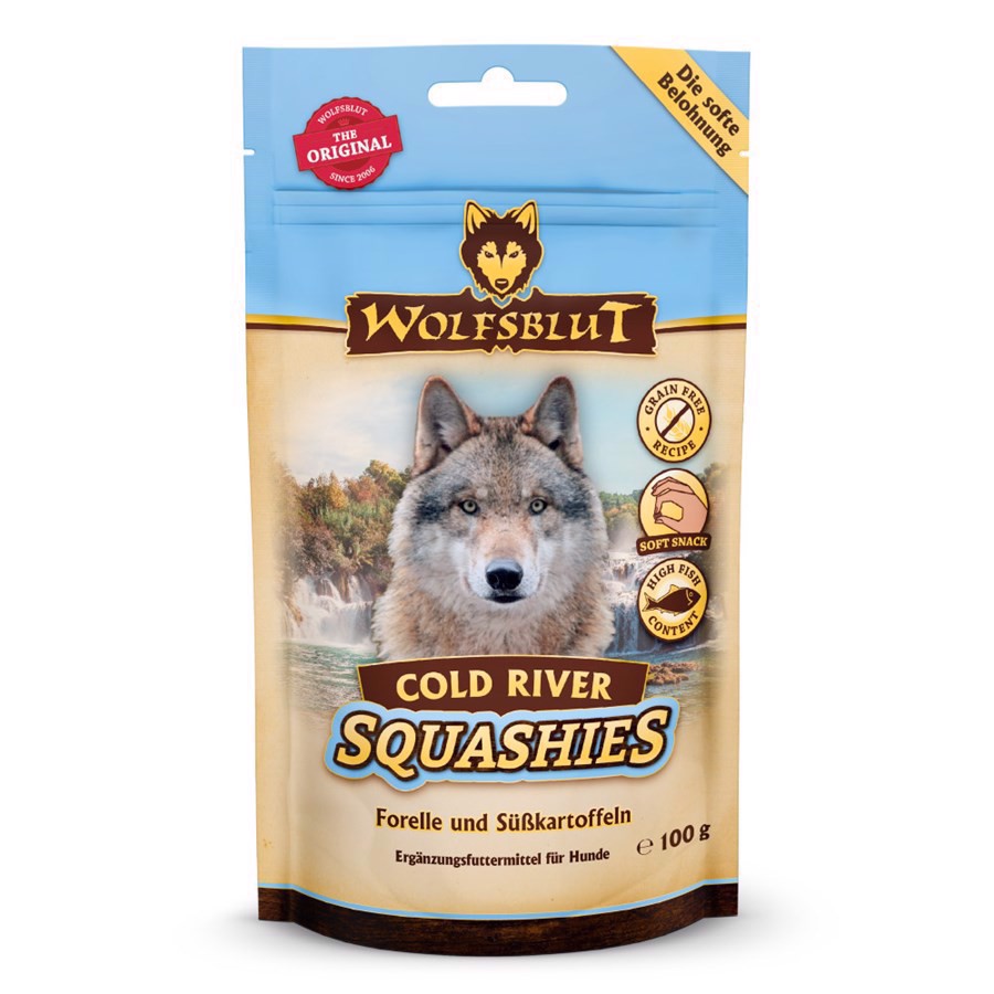 Wolfsblut Squashies Cold River 100g – Træningsgodbidder til hunde