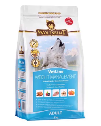 Wolfsblut Vetline Diætfoder til Hunde - Vægttab 2 Kg