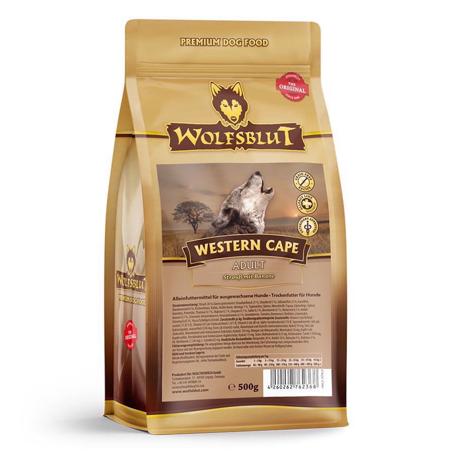 Wolfsblut Western Cape Hundefoder med Struds 400g - Kvalitet!