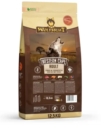 Wolfsblut Western Cape Hundefoder med Struds 12 kg - Kvalitet!