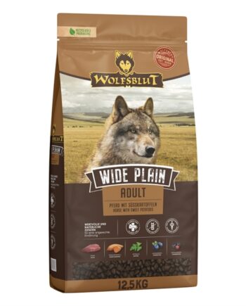 Wolfsblut Wide Plain Hundefoder med Hest 12 kg – Black Friday!