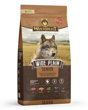 Wolfsblut Wide Plain Senior Hundefoder med Hest 12 kg