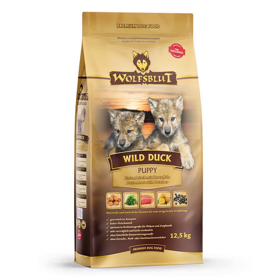 Wolfsblut Wild Duck Hvalpefoder med And 12 kg - Tilbud!