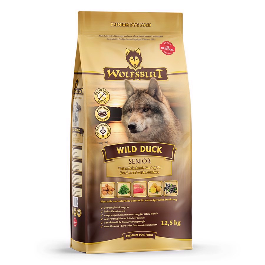 Wolfsblut Wild Duck Senior Hundefoder 12 Kg - Kornfrit Foder