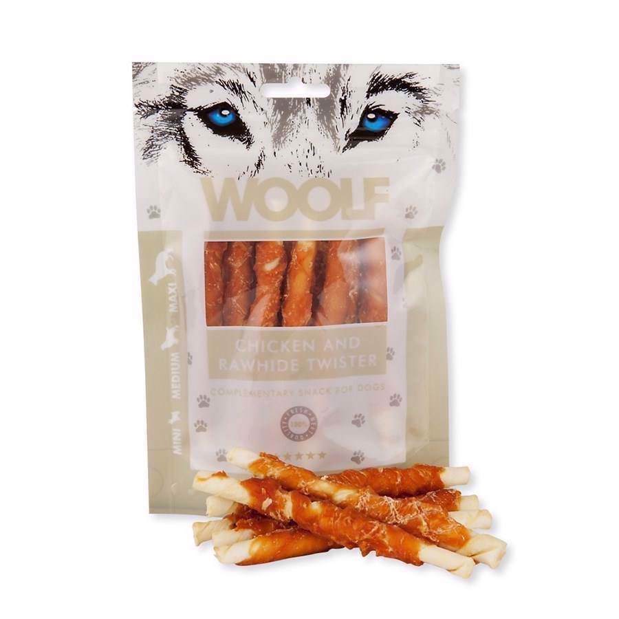 Woolf Kylling og Råhud Twister – Lækre Hundesnacks