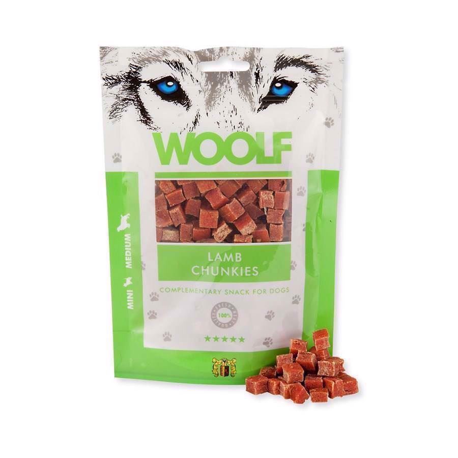Woolf Lam Chunkies – Lækre hundegodbidder på tilbud!