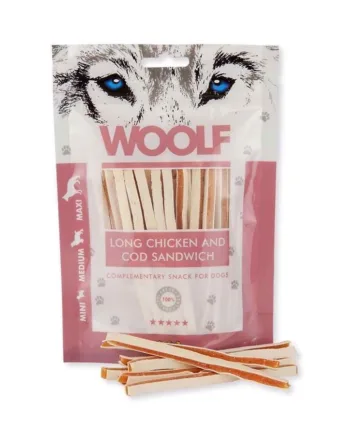 Woolf Kylling og Torsk Kornfri Hundesnack - Sund Belønning