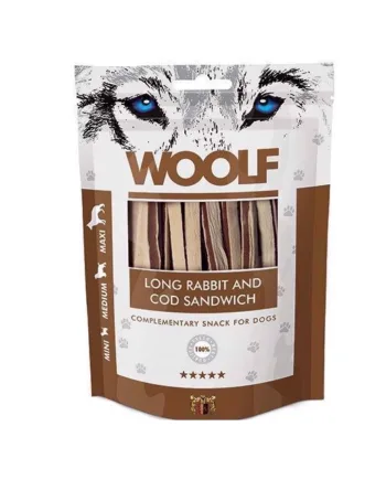 Woolf Kanin & Torsk Snack til Hunde 100g - Sund Belønning