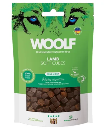 Woolf Bløde Lammeterninger 100g – 3 poser kun 100 kr.