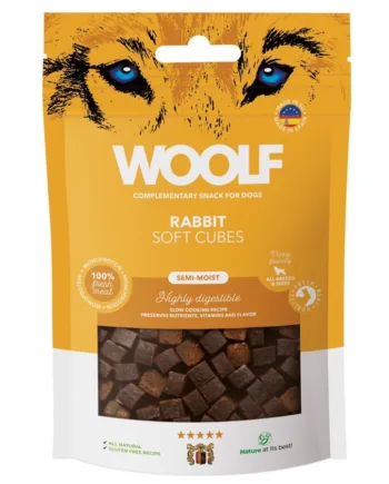 Woolf Glutenfri Bløde Kaninter 100g - Hundesnacks til Forkælelse