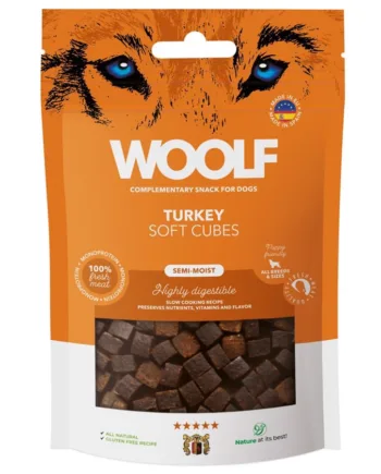 Woolf Bløde Hundegodbidder med Kalkun 100g - Lækre Snacks