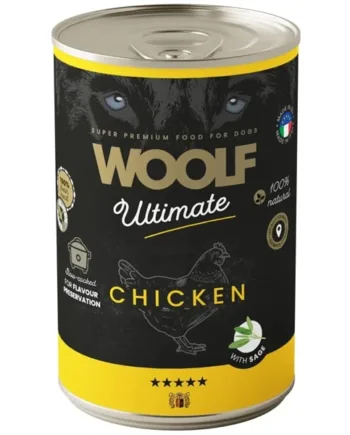 Woolf Kylling Dåsemad 400g – Kornfri Delikatesse til Hund