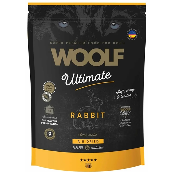 Woolf Ultimate Kanin Semi-fugtig Hundefoder - Kvalitet til Hund!