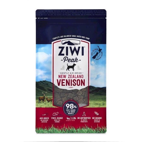 Ziwipeak Hundefoder med 98% Lufttørret Hjort - Fantastisk Smag!