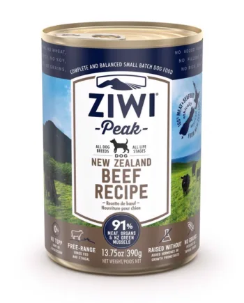 Ziwipeak Hundefoder med Oksekød 390g – Premium Kvalitet