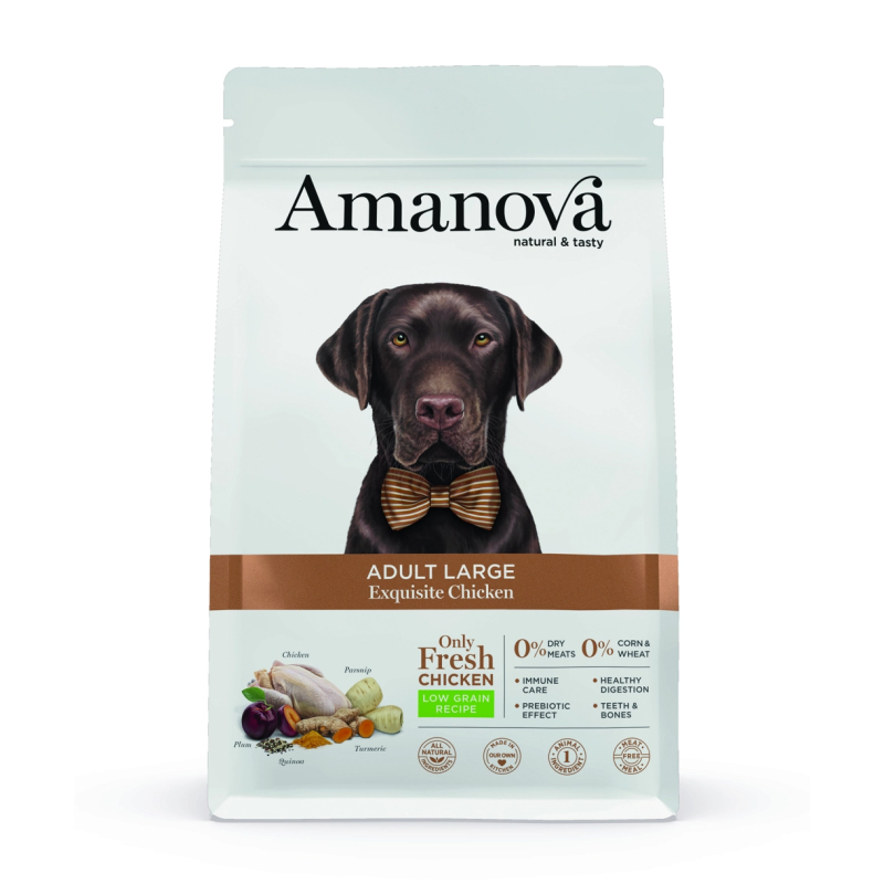 Amanova Kylling Voksen Foder Til Store Hunde 12 Kg