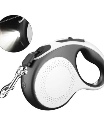 Automatisk hundesnor med LED-lys til natteeventyr