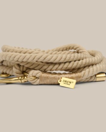 Beige Hvalp   Justerbar Og Blød Hundesnor 250cm