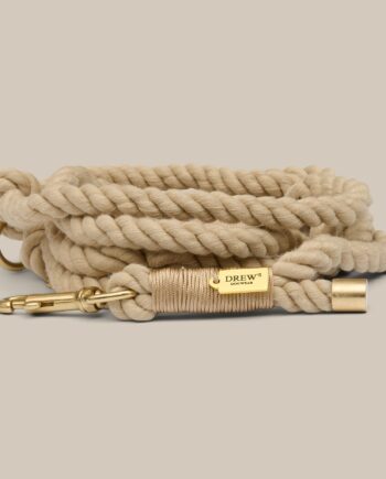Beige Standard   Justerbar Og Blød Hundesnor 250cm