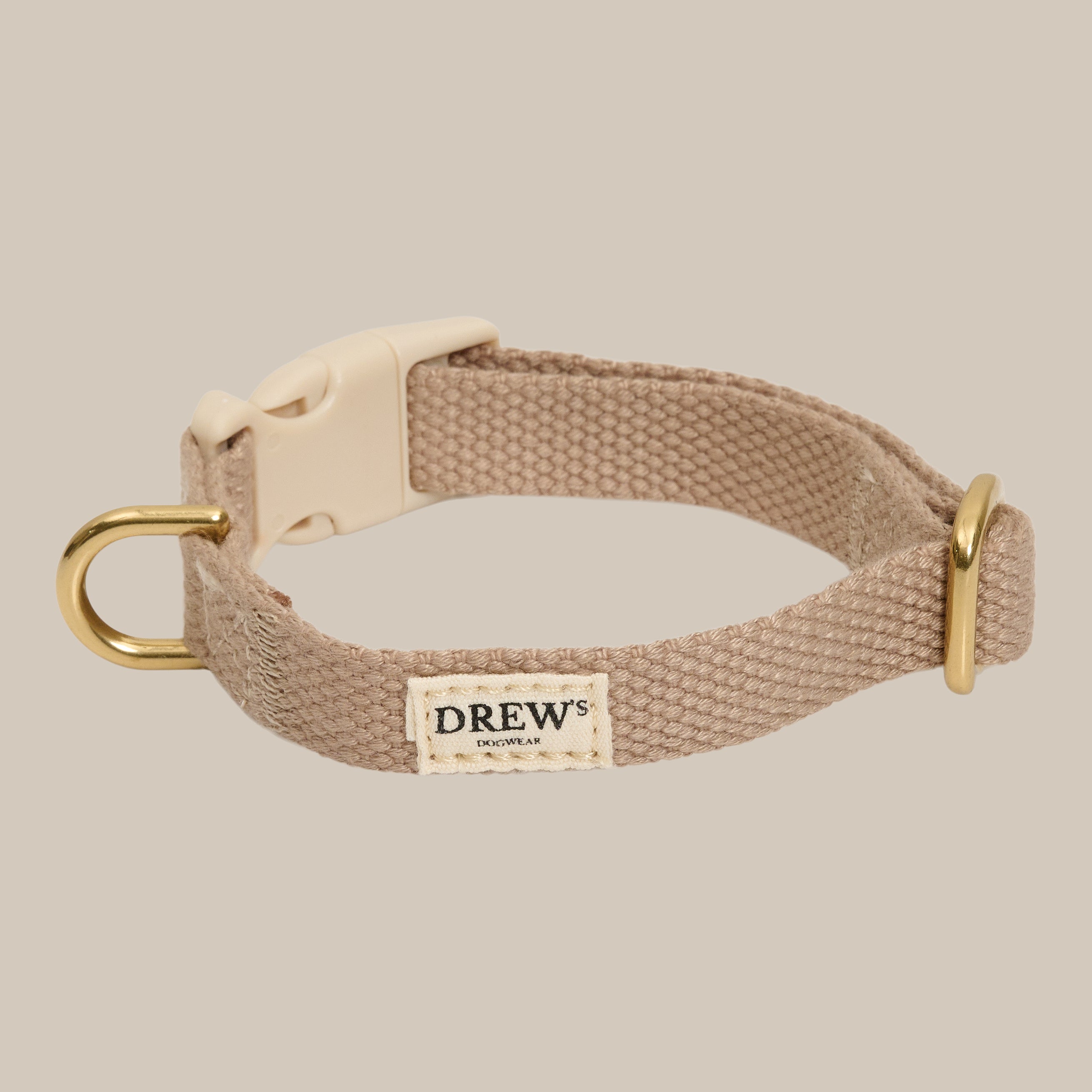 Let Og Justerbart Hvalpehalsbånd   Beige Xs Hvalp