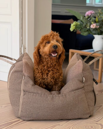 Bjørk Bilsædet Til Hunde   Brun Tweed