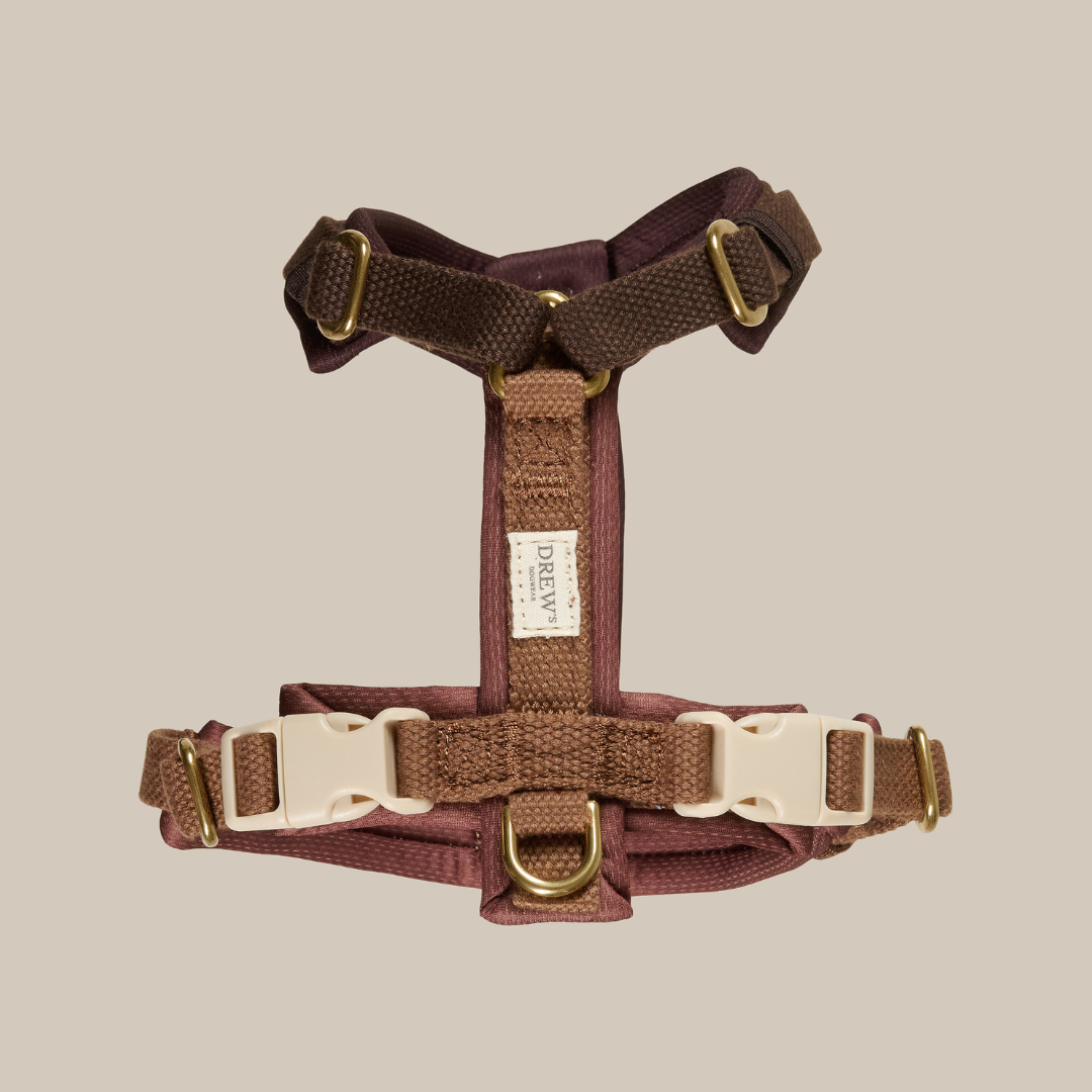 Chocolate Blød Justerbar Hundesele Pro Xs