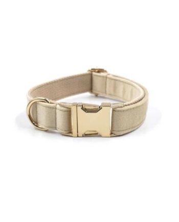 Ella Blødt Beige Hundehalsbånd – Stil og Komfort til Hunde